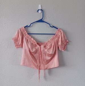 Nasty Gal Short and Sweet Satin Bodice Top